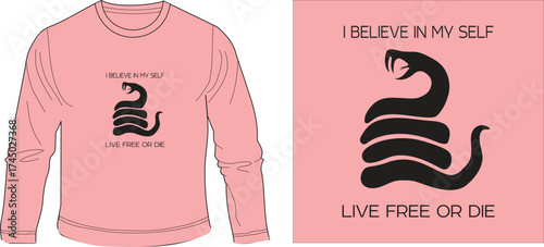 I believe in my self t-shirt graphic design vector illustration