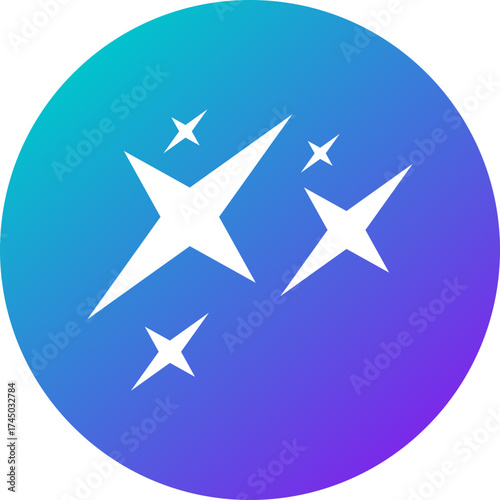 AI Generate Content. Generative Ai Logo. Generate Icon, AI Sparkle and Gradient Star Icon