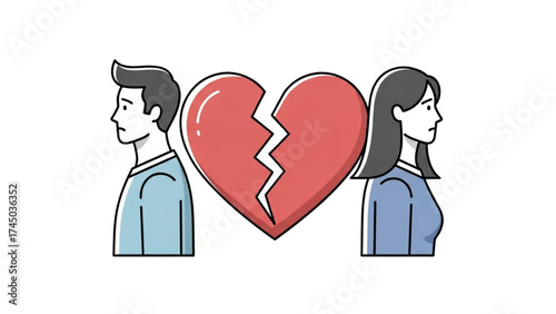 Silhouette of Couple Arguing Vector Illustration – Relationship Conflict and Emotion Concept