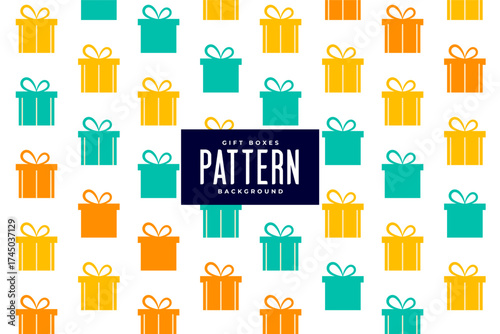 Colour full Decorative giftbox pattern texture background make presents stand out.eps
