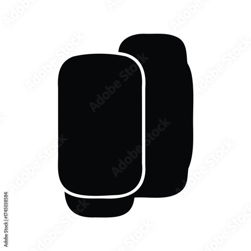 Two black stylized soap dispensers stand side by side in minimalist design