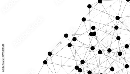 Abstract technology dot and line connection digital hi tech design concept background. Space for text. Vector illustration