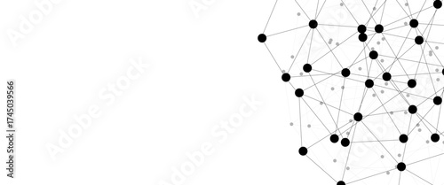 Abstract technology dot and line connection digital hi tech design concept background. Space for text. Vector illustration