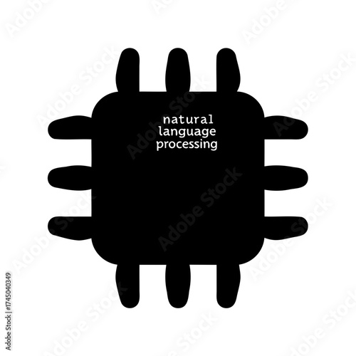 Stylized representation of a computer chip illustrating Natural Language Processing technology