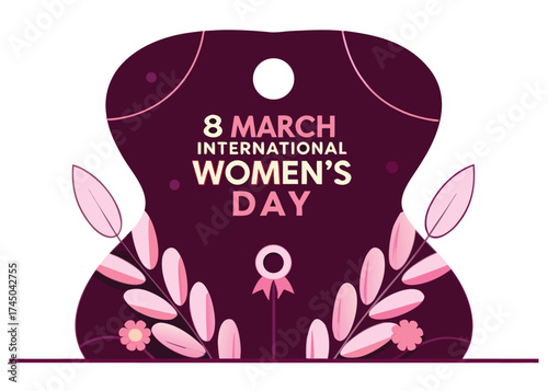 International womens day floral celebration march pink