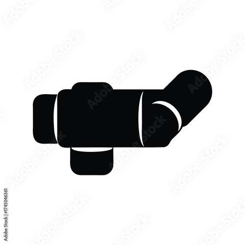 Silhouette of a Modern Red Dot Sight Optic for Rifles, Vectors