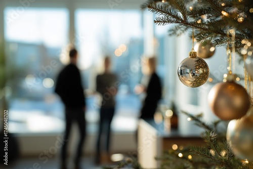 Business Colleagues Enjoying Holiday Office Party