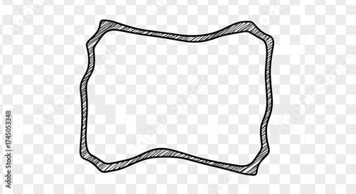 Hand drawn sketchy frame with an irregular wavy border.