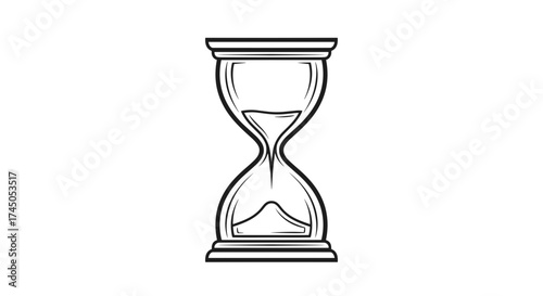 Hourglass Illustration A Symbol of Time and Transience.