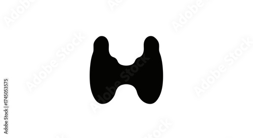 Human endocrine system thyroid gland isolated icon.