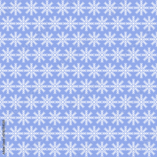 Geometric background pattern with snowflakes, seamless abstract design.