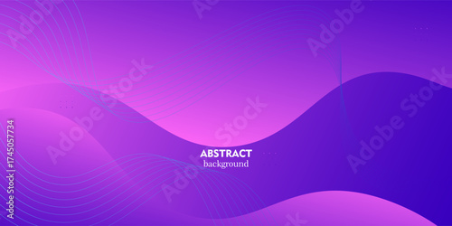 Abstract curved background with blue and pink gradient design. Simple and elegant wavy line pattern for banner background. Vector eps10