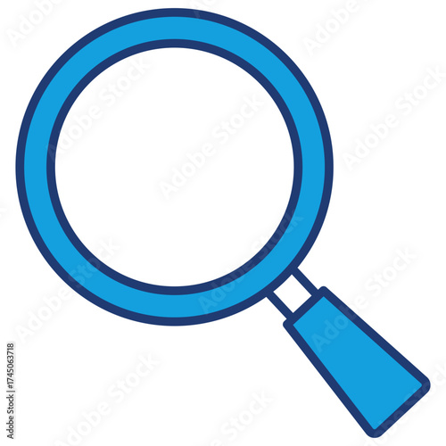 Magnifying Glass Blue Icon