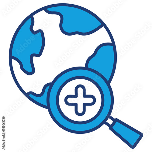 Explore Blue Icon