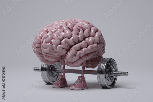 human brain lifting weights