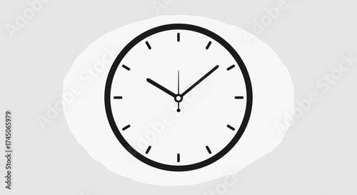 Simple Clock Face With Hour And Minute Hands.