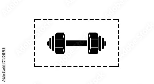 Simple Dumbbell Icon for Fitness and Weightlifting.