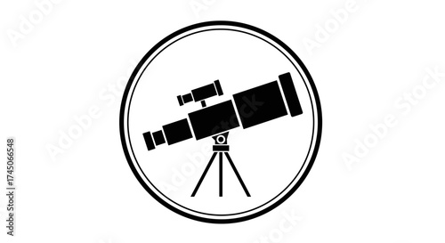 Telescope Icon Symbol Vector Illustration.