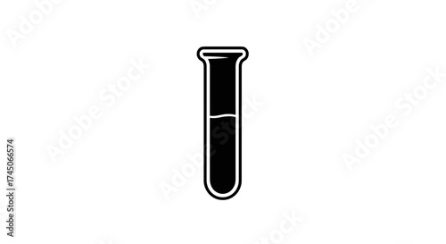 Test Tube Icon Science and Experimentation Symbol.