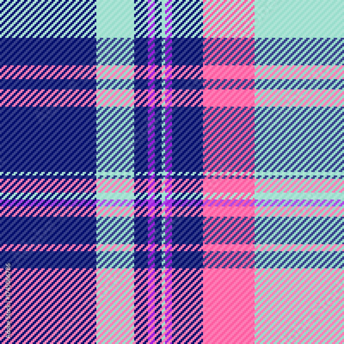 Vibrant plaid pattern with intersecting stripes, creating a timeless textile design. Perfect for backgrounds, fashion, or creative projects needing a colorful, textured feel.