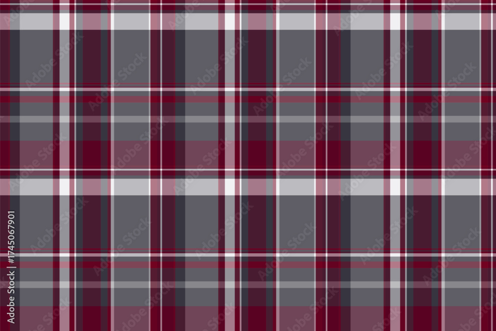 Obraz premium Elegant gray and burgundy plaid pattern. Perfect for textile design, apparel, and website backgrounds.