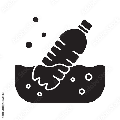 Hand washing in water bowl icon for hygiene and cleanliness concept representing personal care and sanitation practice for health and disease prevention