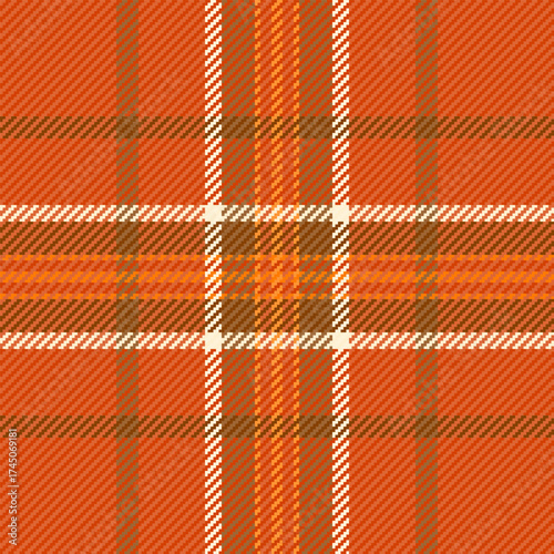Menu texture vector tartan, collage textile pattern seamless. International fabric background check plaid in orange and papaya whip colors.