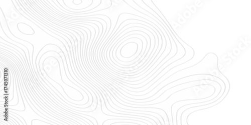 Black and white lines seamless Topographic map patterns, topography line map. The stylized height of the topographic map contour in lines and contours isolated on .