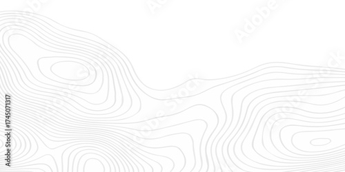 Black and white lines seamless Topographic map patterns, topography line map. The stylized height of the topographic map contour in lines and contours isolated on .