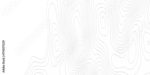 Black and white lines seamless Topographic map patterns, topography line map. The stylized height of the topographic map contour in lines and contours isolated on .