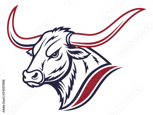 Wallpaper Mural Texas Longhorn Bull Logo – Vintage Western Ranch Emblem Vector Torontodigital.ca