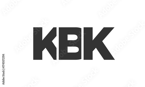 KBK logo design template with strong and modern bold text. Initial based vector logotype featuring simple and minimal typography. Trendy company identity.