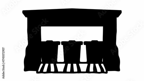 Recycling bins at a recycling center promotes eco friendly living and sustainable waste management practice