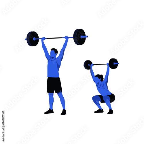 Weightlifting Exercise Demonstration - Overhead Press and Squat.