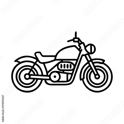 motorcycle icon on white