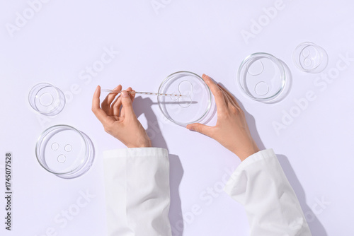 Scientist working with grad...