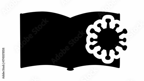 Book with Coronavirus Icon