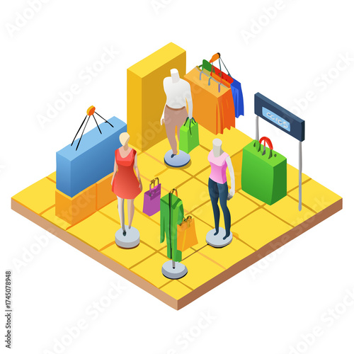 3d business people on graph
