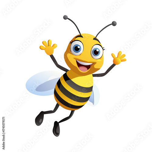 bee on white background