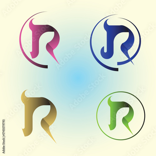 Quadrant Harmony Abstract R Motif in Gradient Orbit