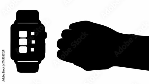 Modern smartwatch on wrist, a symbol of technology and connectivity, empowering your active lifestyle