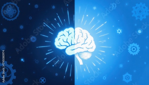 Digital Illustration Logic and Creativity Split