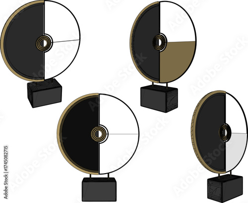 Vector illustration of modern abstract ornament decoration for interior decoration 