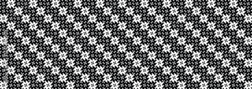Modern Abstract Black and White Pattern Repeating Geometric Shapes snowflakes Pattern for Wallpapers, Digital Art, and Graphic Projects