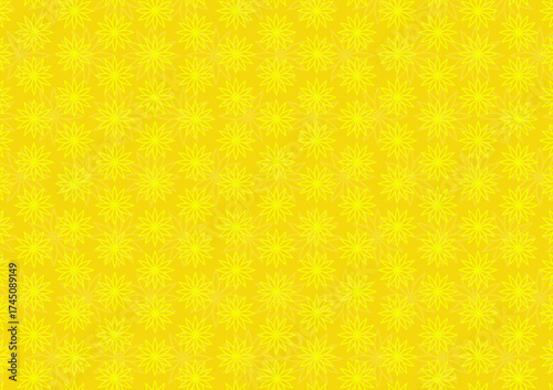 Yellow colorful seamless floral pattern wallpaper design