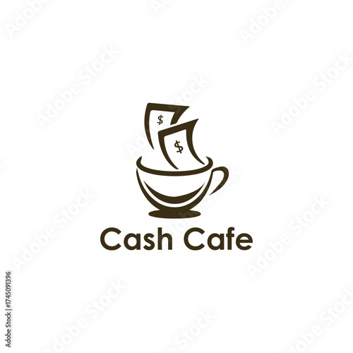 Cash Cafe Logo Minimalist
