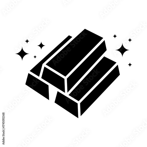 The best Gold Bar icon vector, illustration logo template in trendy style. Suitable for many purposes.
 vector illustration