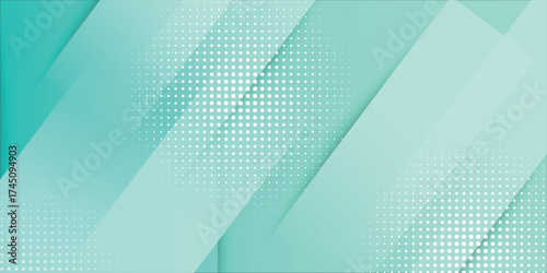 Abstract colorful gradient turquoise green background. Simple overlap triangle shapes pattern background. Eps10 vector