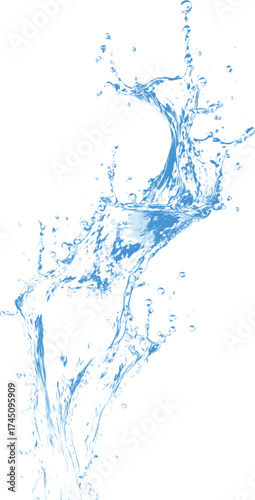 water splash isolated on white background