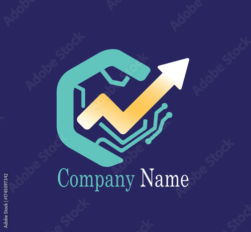 Modern and futuristic tech logo design featuring clean geometric shapes and sleek typography. Perfect for technology companies, digital startups, IT services, software developers, or electronic brands